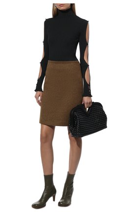 Женская юбка BOTTEGA VENETA коричневого цвета по цене 116500 руб., арт. 668574/V0XS0 | Фото 2 Женская юбка BOTTEGA VENETA коричневого цвета, арт. 668574/V0XS0 | Фото 2