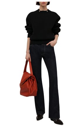 Женский шерстяной свитер BOTTEGA VENETA черного цвета по цене 85600 руб., арт. 665073/V0Z40 | Фото 2 Женский шерстяной свитер BOTTEGA VENETA черного цвета, арт. 665073/V0Z40 | Фото 2 (Длина (для топов): Стандартные; Материал внешний: Шерсть; Рукава: Длинные; Стили: Гламурный; Женское Кросс-КТ: Свитер-одежда)
