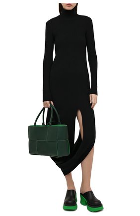 Женское шерстяное платье BOTTEGA VENETA черного цвета по цене 143500 руб., арт. 664144/V0Z90 | Фото 2 Женское шерстяное платье BOTTEGA VENETA черного цвета, арт. 664144/V0Z90 | Фото 2