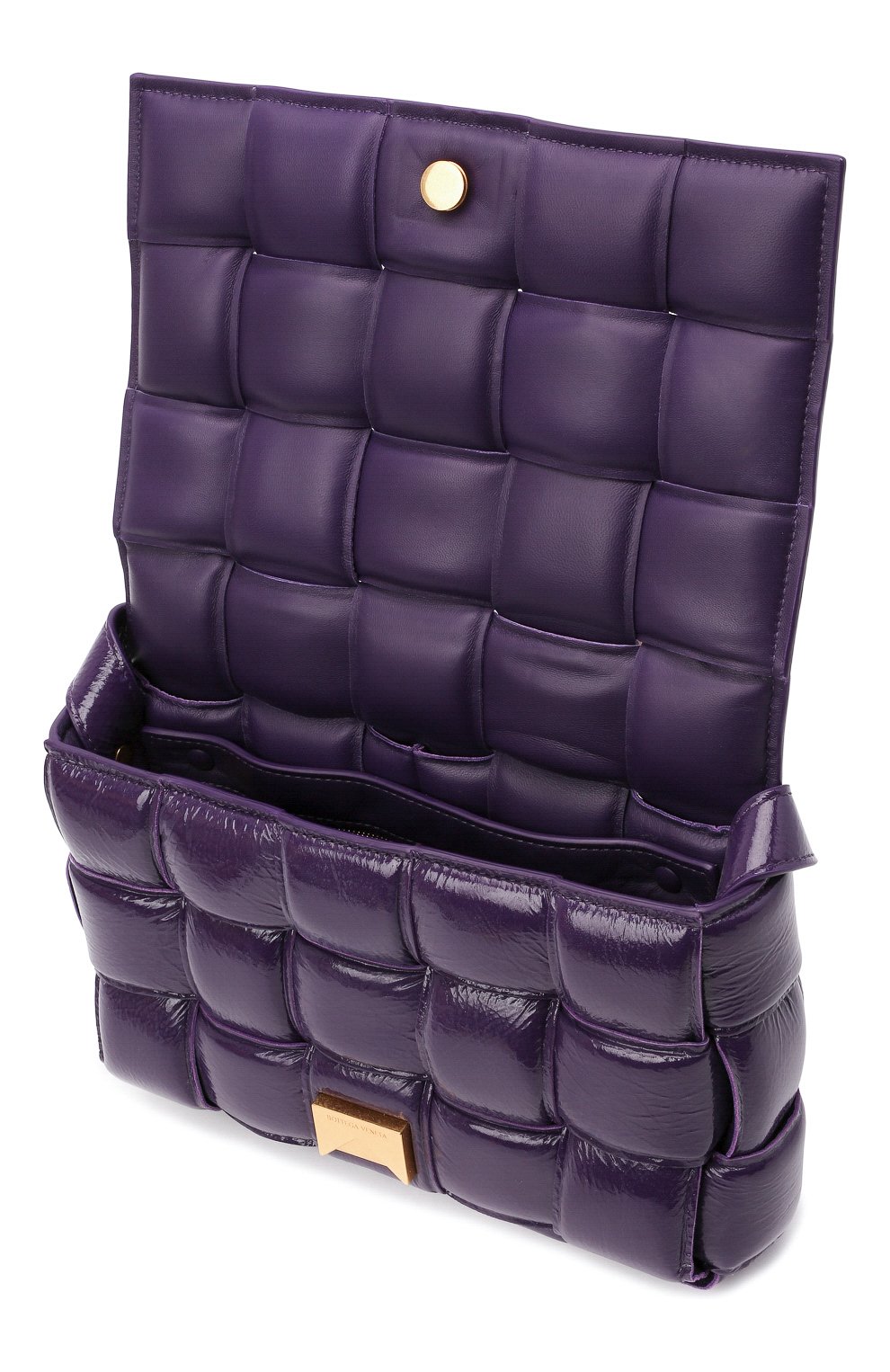 Женская сумка padded cassette BOTTEGA VENETA фиолетового цвета, арт. 591970/V13Y1 | Фото 5 (Сумки-технические: Сумки через плечо; Размер: medium; Материал: Натуральная кожа; Ремень/цепочка: На ремешке)