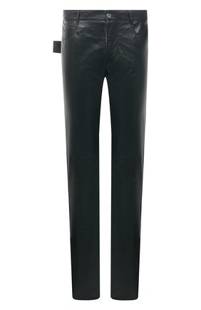 Мужские кожаные брюки BOTTEGA VENETA темно-зеленого цвета по цене 252500 руб., арт. 663227/V0W21 | Фото 1 Мужские кожаные брюки BOTTEGA VENETA темно-зеленого цвета, арт. 663227/V0W21 | Фото 1