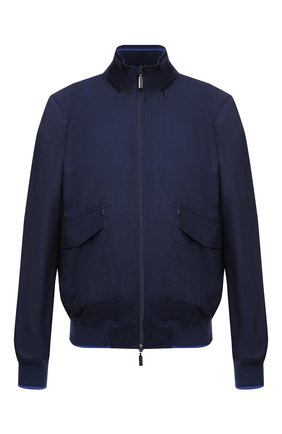 Мужской бомбер из шерсти и шелка ZILLI SPORT синего цвета по цене 399500 руб., арт. MAV-ZS159-W0SE0/0001/62-68 | Фото 1 Мужской бомбер из шерсти и шелка ZILLI SPORT синего цвета, арт. MAV-ZS159-W0SE0/0001/62-68 | Фото 1 (Рукава: Длинные; Длина (верхняя одежда): Короткие; Материал подклада: Хлопок; Материал внешний: Шелк, Шерсть; Кросс-КТ: Куртка; Стили: Спорт-шик; Big sizes: Big Sizes; Принт: Без принта; Региональные ограничения белый список (Axapta Mercury): RU)