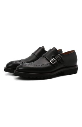 Мужские кожаные монки KITON черного цвета по цене 213500 руб., арт. USSWALTN00100 | Фото 1 Мужские кожаные монки KITON черного цвета, арт. USSWALTN00100 | Фото 1