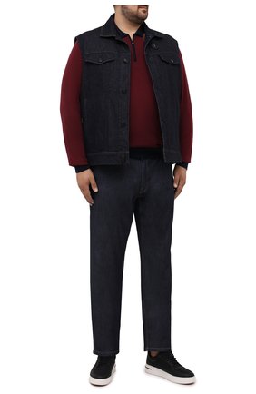 Мужское шерстяное поло CANALI бордового цвета по цене 42700 руб., арт. C0572B/MK00997 | Фото 2 Мужское шерстяное поло CANALI бордового цвета, арт. C0572B/MK00997 | Фото 2 (Материал внешний: Шерсть; Рукава: Длинные; Длина (для топов): Стандартные; Застежка: Молния; Кросс-КТ: Трикотаж; Стили: Кэжуэл)