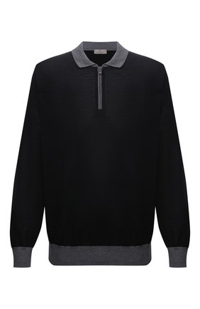 Мужское шерстяное поло CANALI серого цвета по цене 42700 руб., арт. C0572B/MK00997 | Фото 1 Мужское шерстяное поло CANALI серого цвета, арт. C0572B/MK00997 | Фото 1 (Материал внешний: Шерсть; Рукава: Длинные; Длина (для топов): Стандартные; Застежка: Молния; Кросс-КТ: Трикотаж; Стили: Кэжуэл)