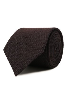 Мужской галстук из шелка и кашемира ZEGNA COUTURE коричневого цвета по цене 24050 руб., арт. Z2C05T/13X | Фото 1 Мужской галстук из шелка и кашемира ZEGNA COUTURE коричневого цвета, арт. Z2C05T/13X | Фото 1