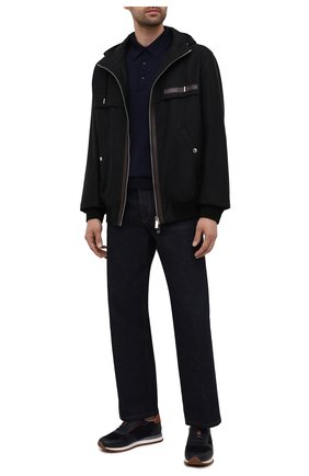 Мужское шерстяное поло KITON темно-синего цвета по цене 169000 руб., арт. UK864 | Фото 2 Мужское шерстяное поло KITON темно-синего цвета, арт. UK864 | Фото 2 (Материал внешний: Шерсть; Длина (для топов): Стандартные; Рукава: Длинные; Стили: Кэжуэл; Кросс-КТ: Трикотаж; Застежка: Пуговицы)