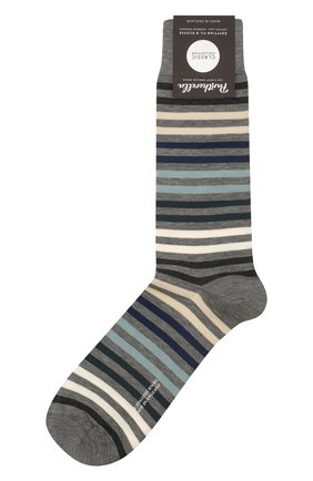 Мужские хлопковые носки kilburn PANTHERELLA серого цвета, арт. 535222 | Фото 1 (Материал внешний: Хлопок, Синтетический материал; Кросс-КТ: бельё)