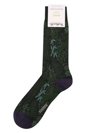 Мужские носки PANTHERELLA зеленого цвета, арт. 535626 | Фото 1 (Материал внешний: Синтетический материал, Хлопок; Кросс-КТ: бельё)