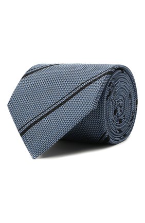 Мужской шелковый галстук BRIONI тёмно-голубого цвета по цене 22950 руб., арт. 062H00/01411 | Фото 1 Мужской шелковый галстук BRIONI тёмно-голубого цвета, арт. 062H00/01411 | Фото 1