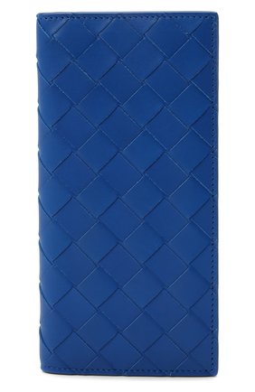 Мужской кожаное портмоне BOTTEGA VENETA синего цвета, арт. 635077/VCPQ4 | Фото 1 (Материал: Натуральная кожа)