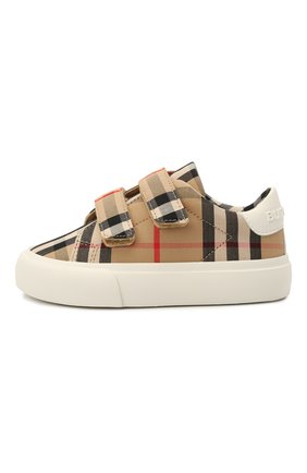 Детские текстильные кеды BURBERRY бежевого цвета по цене 16350 руб., арт. 8018821 | Фото 2 Детские текстильные кеды BURBERRY бежевого цвета, арт. 8018821 | Фото 2