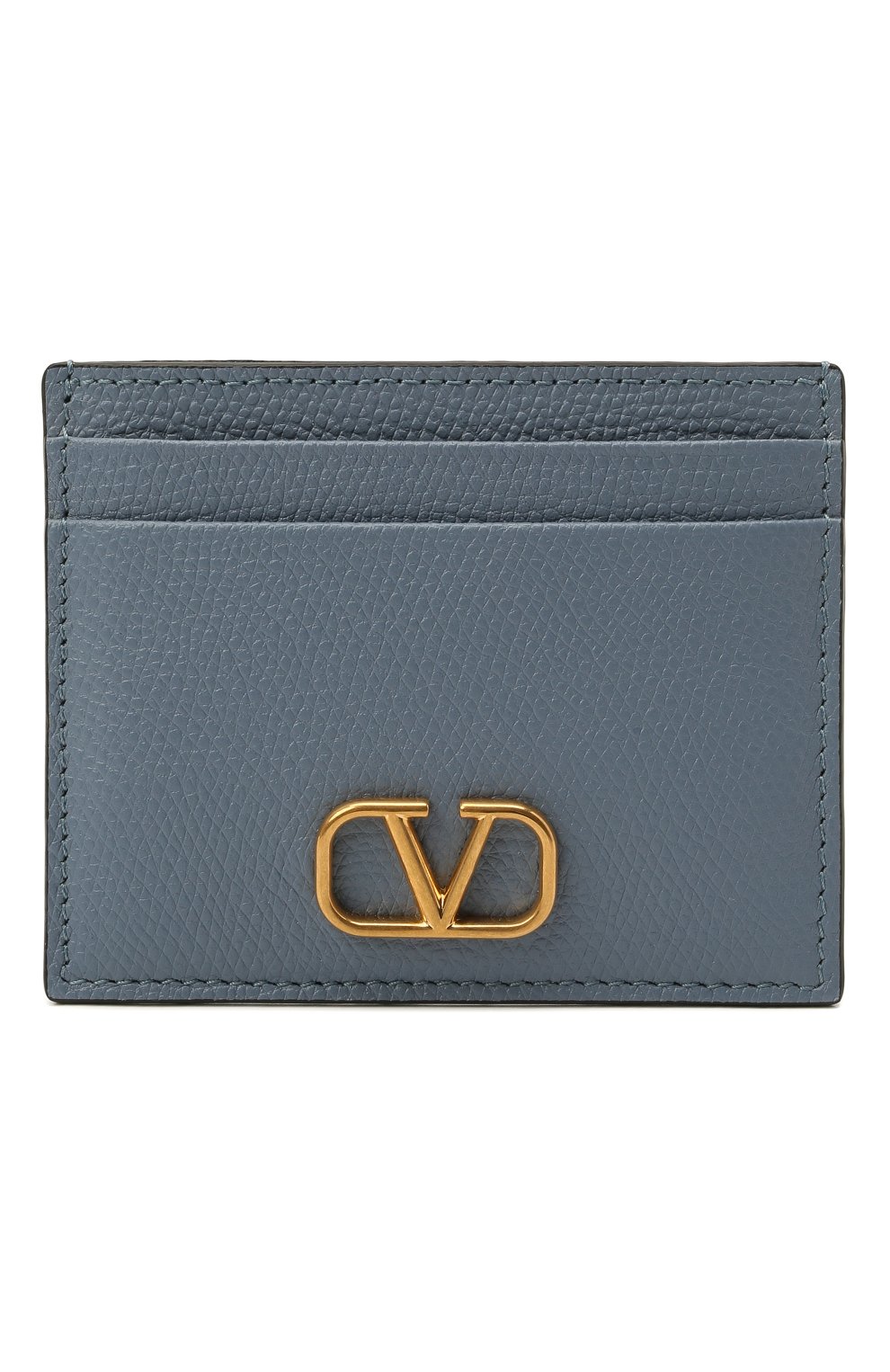 Женский кожаный футляр для кредитных карт VALENTINO голубого цвета, арт. WW2P0V32/SNP | Фото 1 (Материал: Натуральная кожа)