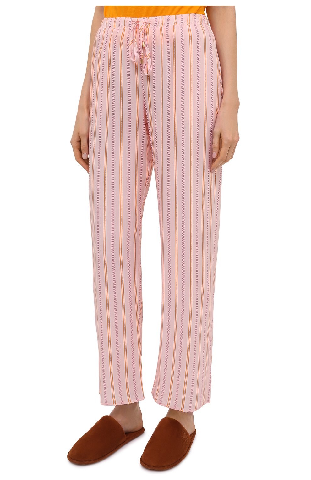Женские брюки из вискозы HANRO светло-розового цвета, арт. 077617 | Фото 3 (Женское Кросс-КТ: Брюки-белье; Материал внешний: Вискоза)