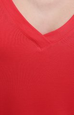 Женская футболка HANRO кораллового цвета, арт. 077876 | Фото 5 (Материал внешний: Синтетический материал, Хлопок; Женское Кросс-КТ: Футболка-белье)