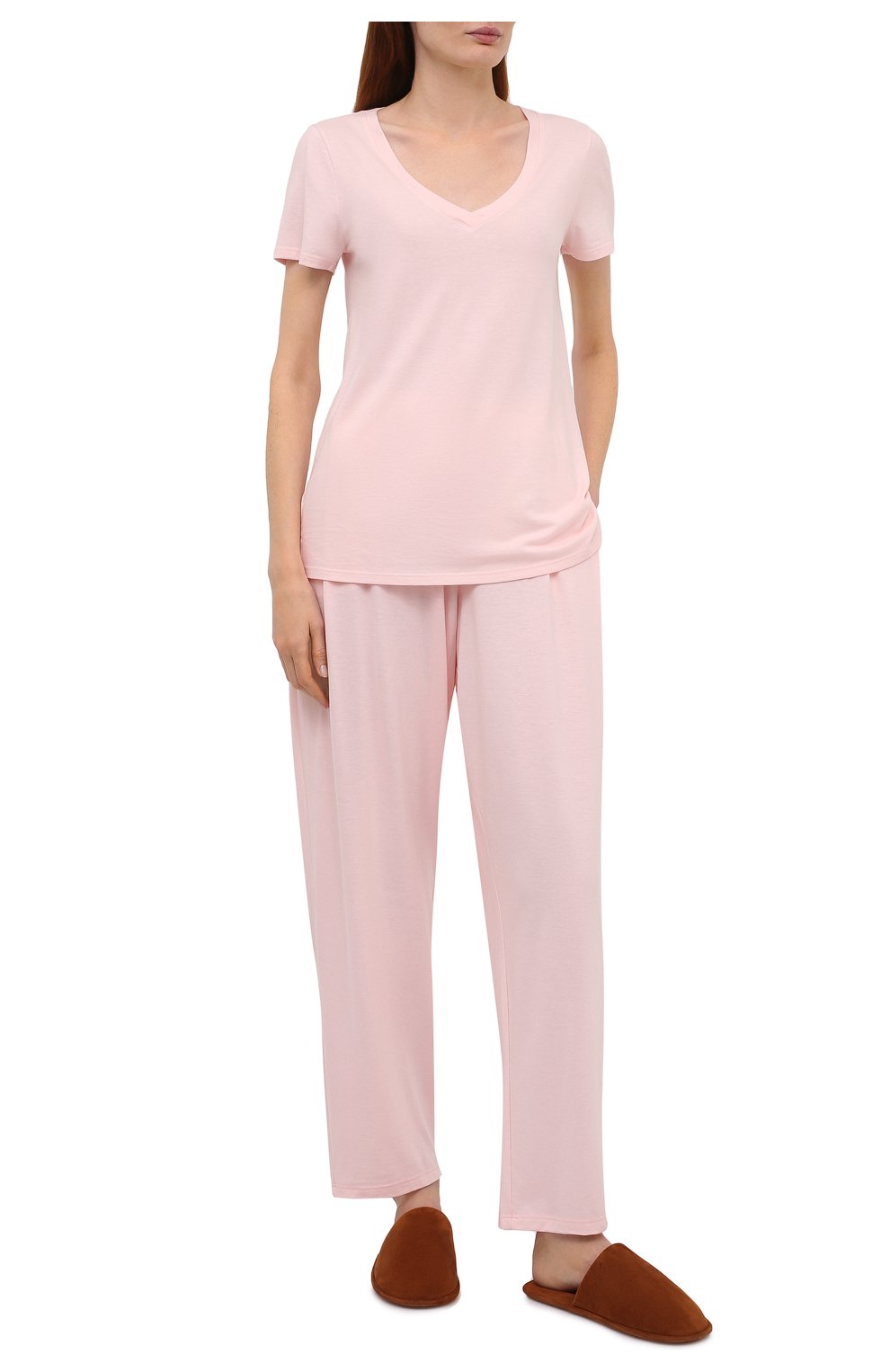 Женские брюки HANRO розового цвета, арт. 077880 | Фото 2 (Женское Кросс-КТ: Брюки-белье; Материал внешний: Синтетический материал, Хлопок)