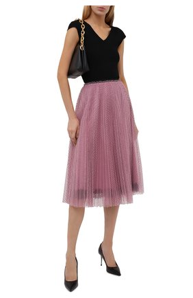 Женская юбка REDVALENTINO светло-розового цвета по цене 54750 руб., арт. WR3RA01S/63D | Фото 2 Женская юбка REDVALENTINO светло-розового цвета, арт. WR3RA01S/63D | Фото 2 (Длина Ж (юбки, платья, шорты): Миди; Материал подклада: Синтетический материал; Материал внешний: Синтетический материал; Женское Кросс-КТ: Юбка-одежда; Стили: Романтичный)