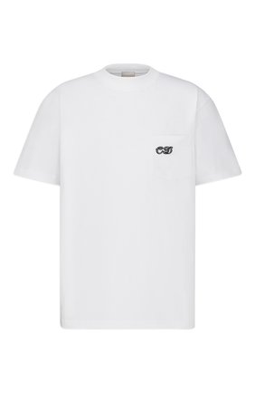 Мужская хлопковая футболка dior x kenny scharf DIOR белого цвета по цене 65000 руб., арт. 193J635A0677C089 | Фото 1 Мужская хлопковая футболка dior x kenny scharf DIOR белого цвета, арт. 193J635A0677C089 | Фото 1