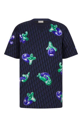 Мужская футболка dior x kenny scharf DIOR синего цвета по цене 120000 руб., арт. 193J685C0704C589 | Фото 1 Мужская футболка dior x kenny scharf DIOR синего цвета, арт. 193J685C0704C589 | Фото 1