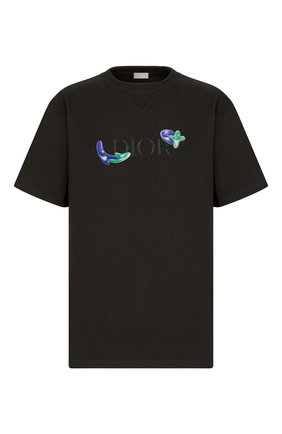 Мужская хлопковая футболка dior x kenny scharf DIOR черного цвета по цене 65000 руб., арт. 193J685D0554C986 | Фото 1 Мужская хлопковая футболка dior x kenny scharf DIOR черного цвета, арт. 193J685D0554C986 | Фото 1