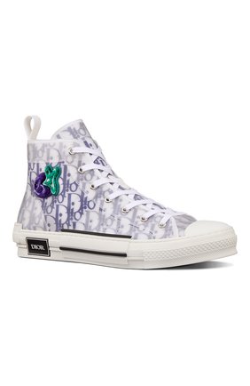 Мужские текстильные кеды b23 dior x kenny scharf DIOR белого цвета по цене 110000 руб., арт. 3SH118ZKYH065 | Фото 2 Мужские текстильные кеды b23 dior x kenny scharf DIOR белого цвета, арт. 3SH118ZKYH065 | Фото 2