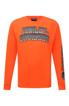 Мужская хлопковый лонгслив exclusive for moscow HARLEY-DAVIDSON оранжевого цвета по цене 5980 руб., арт. R004069 | Фото 1 Мужская хлопковый лонгслив exclusive for moscow HARLEY-DAVIDSON оранжевого цвета, арт. R004069 | Фото 1 (Материал внешний: Хлопок; Рукава: Длинные; Принт: С принтом; Стили: Гранж)