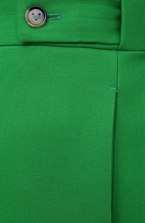 Мужские шерстяные брюки BOTTEGA VENETA зеленого цвета, арт. 659698/VKIV0 | Фото 5 (Материал внешний: Шерсть; Длина (брюки, джинсы): Стандартные; Случай: Повседневный; Стили: Минимализм)