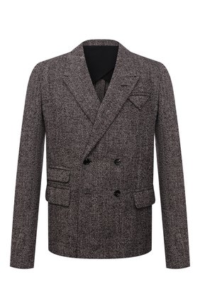 Мужской пиджак из шерсти и шелка BOTTEGA VENETA коричневого цвета по цене 237000 руб., арт. 659592/V12N0 | Фото 1