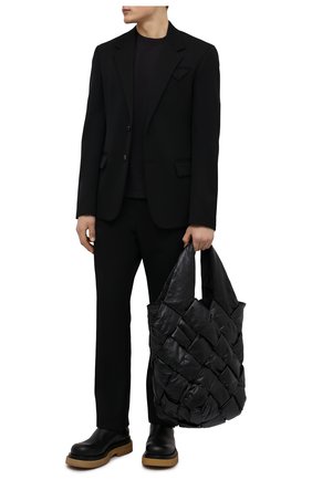 Мужской шерстяной пиджак BOTTEGA VENETA черного цвета по цене 161000 руб., арт. 659589/VKIS0 | Фото 2 Мужской шерстяной пиджак BOTTEGA VENETA черного цвета, арт. 659589/VKIS0 | Фото 2