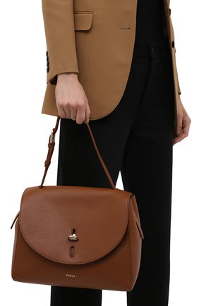 Женская сумка furla net FURLA коричневого цвета по цене 29950 руб., арт. BAFQFUA/HSF000 | Фото 2 Женская сумка furla net FURLA коричневого цвета, арт. BAFQFUA/HSF000 | Фото 2