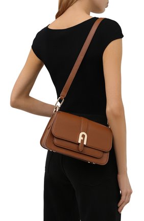 Женская сумка sofia small FURLA коричневого цвета по цене 33800 руб., арт. WB00094/HSF000 | Фото 2 Женская сумка sofia small FURLA коричневого цвета, арт. WB00094/HSF000 | Фото 2