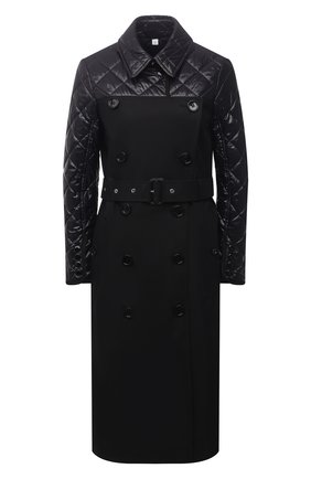 Женское хлопковое пальто BURBERRY черного цвета по цене 185000 руб., арт. 8038802 | Фото 1 Женское хлопковое пальто BURBERRY черного цвета, арт. 8038802 | Фото 1