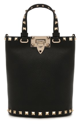 Женская сумка rockstud VALENTINO черного цвета по цене 77450 руб., арт. WW2P0W31/VSH | Фото 1 Женская сумка rockstud VALENTINO черного цвета, арт. WW2P0W31/VSH | Фото 1 (Сумки-технические: Сумки top-handle; Материал: Натуральная кожа; Размер: mini; Ремень/цепочка: На ремешке)