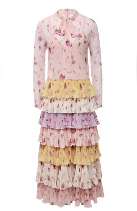 Женское платье REDVALENTINO разноцветного цвета по цене 151500 руб., арт. WR3VAAJ5/615 | Фото 1 Женское платье REDVALENTINO разноцветного цвета, арт. WR3VAAJ5/615 | Фото 1 (Материал подклада: Синтетический материал; Материал внешний: Синтетический материал; Рукава: Длинные; Длина Ж (юбки, платья, шорты): Миди; Стили: Романтичный; Женское Кросс-КТ: Платье-одежда)