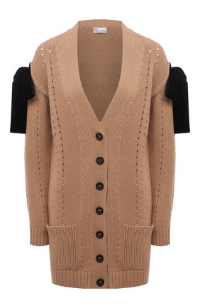 Женский кардиган REDVALENTINO бежевого цвета по цене 58500 руб., арт. WR3KA02N/648 | Фото 1 Женский кардиган REDVALENTINO бежевого цвета, арт. WR3KA02N/648 | Фото 1 (Рукава: Длинные; Материал внешний: Синтетический материал, Шерсть, Вискоза; Длина (для топов): Удлиненные; Женское Кросс-КТ: кардиган-трикотаж; Стили: Гламурный)