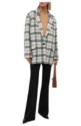 Женский шерстяной жакет ISABEL MARANT ETOILE зеленого цвета по цене 56900 руб., арт. VE1331-21A010E/KAIT0 | Фото 2 Женский шерстяной жакет ISABEL MARANT ETOILE зеленого цвета, арт. VE1331-21A010E/KAIT0 | Фото 2