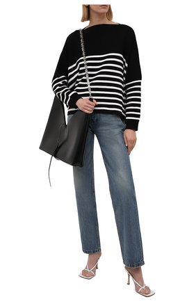 Женский хлопковый пуловер VALENTINO черного цвета, арт. WB3KC24F6H0 | Фото 2 (Длина (для топов): Стандартные; Рукава: Длинные; Материал внешний: Хлопок; Стили: Кэжуэл; Женское Кросс-КТ: Пуловер-одежда)