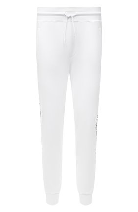 Мужские хлопковые джоггеры HUGO белого цвета, арт. 50456884 | Фото 1 (Материал внешний: Хлопок; Силуэт М (брюки): Джоггеры; Длина (брюки, джинсы): Стандартные; Стили: Спорт-шик)