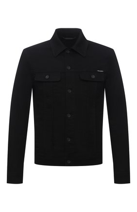 Мужская джинсовая куртка DOLCE & GABBANA черного цвета по цене 85500 руб., арт. G9VZ8D/G8CN9 | Фото 1 Мужская джинсовая куртка DOLCE & GABBANA черного цвета, арт. G9VZ8D/G8CN9 | Фото 1 (Рукава: Длинные; Материал внешний: Хлопок, Деним; Длина (верхняя одежда): Короткие; Кросс-КТ: Куртка, Деним; Стили: Кэжуэл)