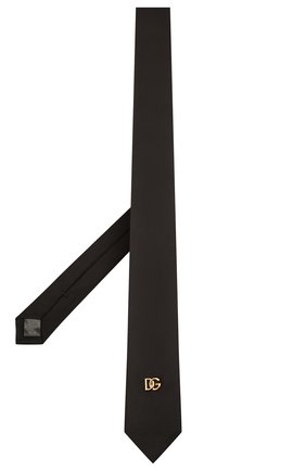 Мужской шелковый галстук DOLCE & GABBANA черного цвета по цене 18800 руб., арт. GT149E/GEV14 | Фото 2 Мужской шелковый галстук DOLCE & GABBANA черного цвета, арт. GT149E/GEV14 | Фото 2