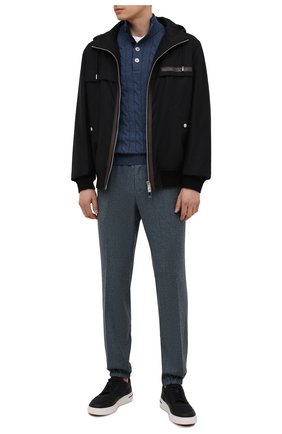 Мужские шерстяные джоггеры Z ZEGNA серо-голубого цвета по цене 42450 руб., арт. 224703/6300GW | Фото 2 Мужские шерстяные джоггеры Z ZEGNA серо-голубого цвета, арт. 224703/6300GW | Фото 2