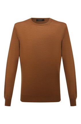 Мужской шерстяной джемпер ERMENEGILDO ZEGNA светло-коричневого цвета по цене 57300 руб., арт. UYM00/110 | Фото 1 Мужской шерстяной джемпер ERMENEGILDO ZEGNA светло-коричневого цвета, арт. UYM00/110 | Фото 1