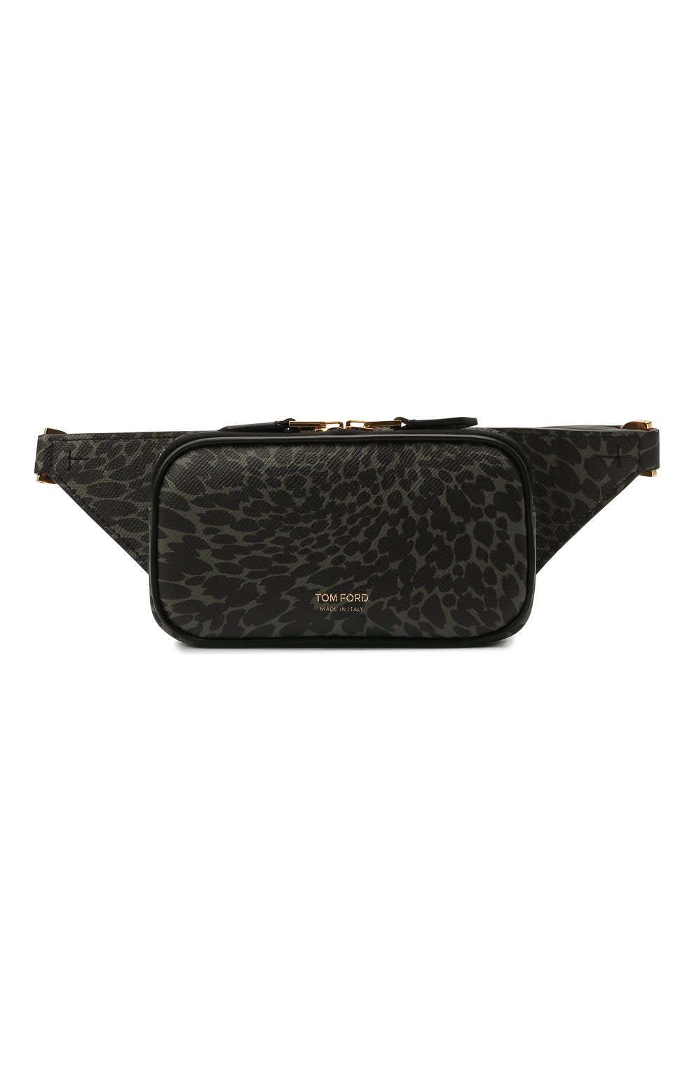 Мужская кожаная поясная сумка TOM FORD хаки цвета, арт. Y0312T-ICL021 | Фото 1