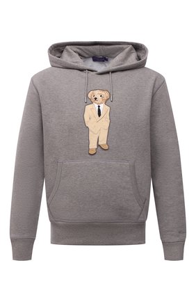 Мужской худи из хлопка и вискозы RALPH LAUREN серого цвета по цене 69950 руб., арт. 790849285 | Фото 1 Мужской худи из хлопка и вискозы RALPH LAUREN серого цвета, арт. 790849285 | Фото 1