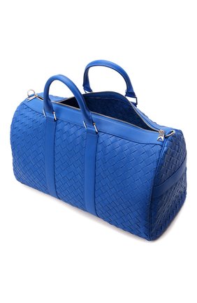 Мужская кожаная дорожная сумка BOTTEGA VENETA синего цвета по цене 299500 руб., арт. 650066/V0E51 | Фото 5 Мужская кожаная дорожная сумка BOTTEGA VENETA синего цвета, арт. 650066/V0E51 | Фото 5 (Материал: Натуральная кожа; Ремень/цепочка: На ремешке)