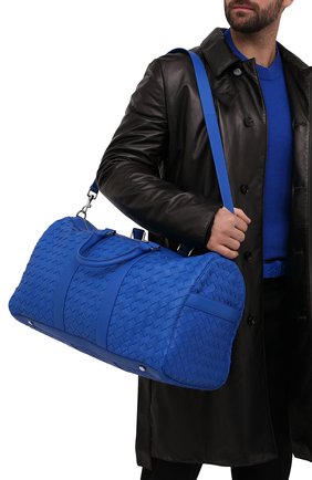 Мужская кожаная дорожная сумка BOTTEGA VENETA синего цвета по цене 299500 руб., арт. 650066/V0E51 | Фото 6 Мужская кожаная дорожная сумка BOTTEGA VENETA синего цвета, арт. 650066/V0E51 | Фото 6 (Материал: Натуральная кожа; Ремень/цепочка: На ремешке)