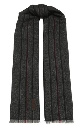 Мужской шарф из шерсти и шелка ERMENEGILDO ZEGNA темно-серого цвета по цене 20550 руб., арт. Z2L07S/26F | Фото 1 Мужской шарф из шерсти и шелка ERMENEGILDO ZEGNA темно-серого цвета, арт. Z2L07S/26F | Фото 1 (Материал: Шерсть, Текстиль; Кросс-КТ: шерсть)