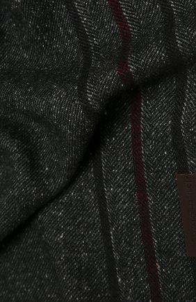 Мужской шарф из шерсти и шелка ERMENEGILDO ZEGNA темно-серого цвета по цене 20550 руб., арт. Z2L07S/26F | Фото 2 Мужской шарф из шерсти и шелка ERMENEGILDO ZEGNA темно-серого цвета, арт. Z2L07S/26F | Фото 2 (Материал: Шерсть, Текстиль; Кросс-КТ: шерсть)
