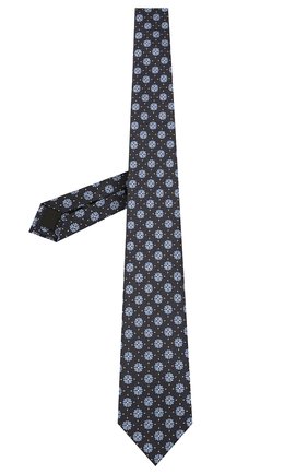 Мужской шелковый галстук ERMENEGILDO ZEGNA темно-синего цвета, арт. Z2D12T/18B | Фото 2 (Материал: Текстиль, Шелк; Принт: С принтом)