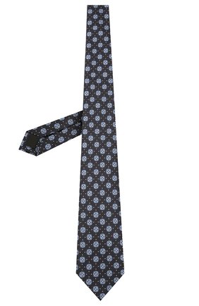 Мужской шелковый галстук ERMENEGILDO ZEGNA темно-синего цвета по цене 28350 руб., арт. Z2D12T/18B | Фото 2 Мужской шелковый галстук ERMENEGILDO ZEGNA темно-синего цвета, арт. Z2D12T/18B | Фото 2 (Принт: С принтом; Материал: Текстиль, Шелк)